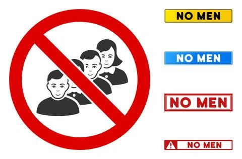 Flat Vector No People Sign with Texts in Rectangular Frames Illustrazione stock