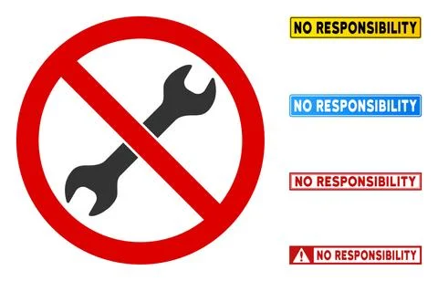 Flat Vector No Repair Tools Sign with Messages in Rectangular Frames 스톡 일러스트