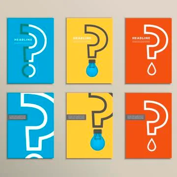 Flat vector question mark with a light bulb Stock Illustration