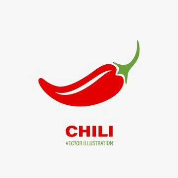 Flat Vector Red Spicy Chili Pepper Icon. Jalapeno Pepper Design Template for Stock Illustration
