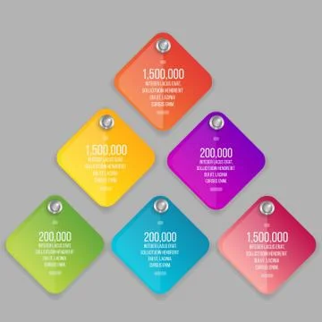 Flat vector rhombus colorful Info-graphic Stock Illustration