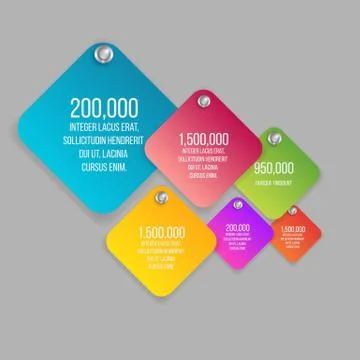 Flat vector rhombus colorful Info-graphic Stock Illustration