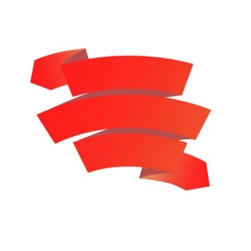 Flat Vector Ribbon Label Stock Illustration