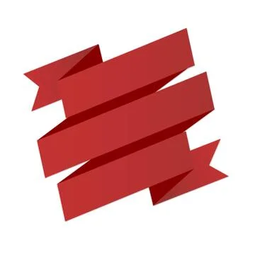 Flat Vector Ribbon Label Stock Illustration