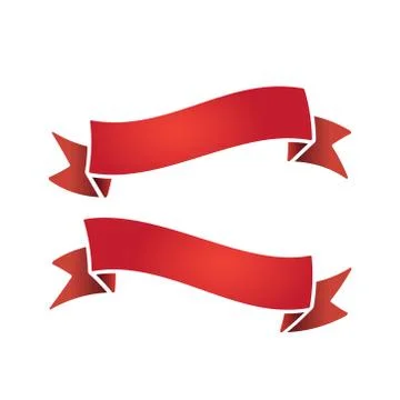 Flat Vector Ribbon Label Stock Illustration