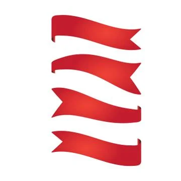 Flat Vector Ribbon Label Stock Illustration