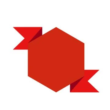 Flat Vector Ribbon Label Stock Illustration