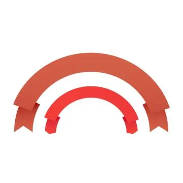 Flat Vector Ribbon Label Stock Illustration