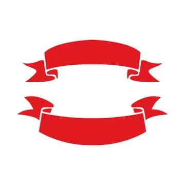 Flat Vector Ribbon Label Stock Illustration