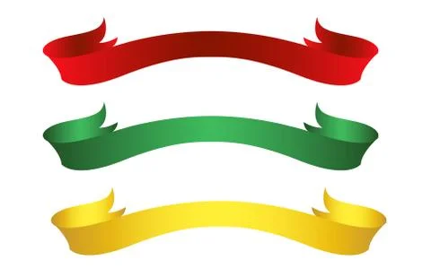 Flat Vector Ribbon Label Stock Illustration