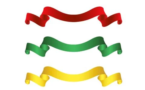 Flat Vector Ribbon Label Stock Illustration