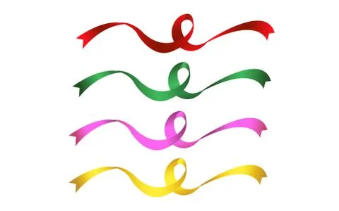 Flat Vector Ribbon Label Stock Illustration