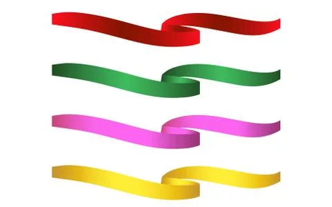 Flat Vector Ribbon Label Stock Illustration