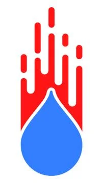 Flat Vector Rush Drop Icon Stock Illustration
