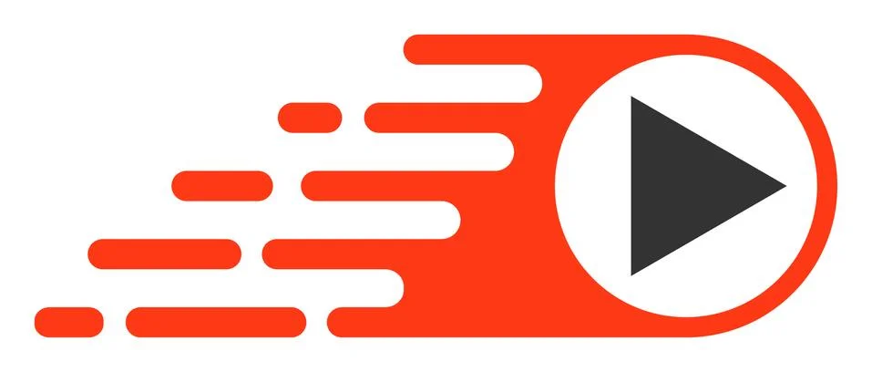 Flat Vector Rush Right Direction Icon Stock Illustration