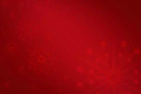 Flat vector showing red gradient backdrop with large snowflake, small snowflakes Stock Illustration