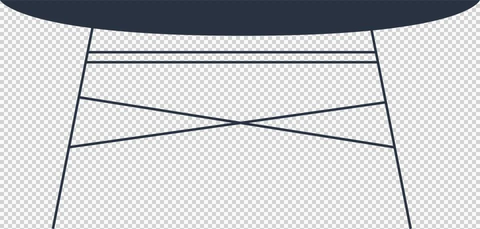 Flat vector showing transparent background wireframe funnel with parallel bars Stock Illustration