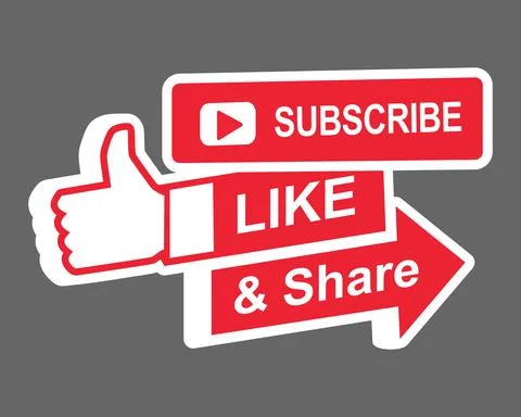 Flat vector social media button for video channel. Vector illustration Illustrazione stock