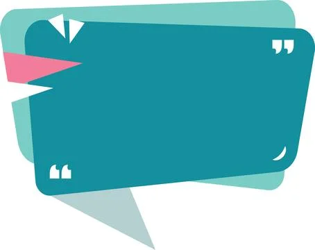 Flat Vector Speech Bubble Quote Frame Illustration Design Stock Illustration