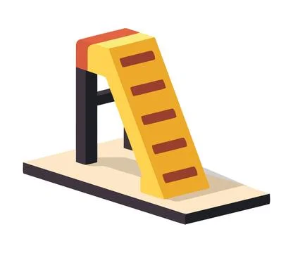 Flat vector stairs equipment Stock Illustration