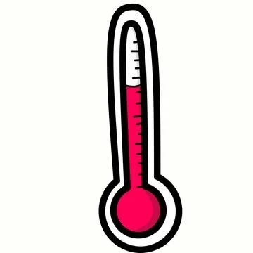 Flat vector thermometer icon Stock Illustration