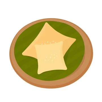 Flat Vector of Traditional Indonesian Snack Illustrazione stock
