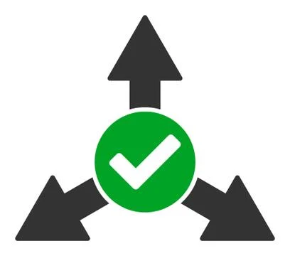 Flat Vector Valid Directions Icon Stock Illustration