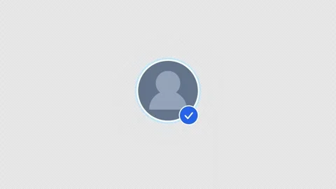 Flat Verified User Profile Avatar Badge Check Pulsing with Animated Concentric Vídeos de archivo 347149425