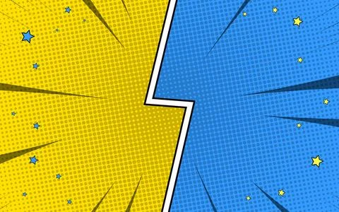 Flat versus comic style background. 스톡 일러스트
