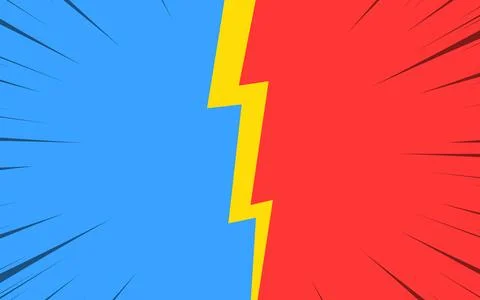 Flat versus comic style background. Stockillustratie