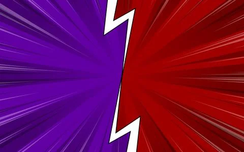 Flat versus comic style background. comic style background with lightning a.. Stockillustratie
