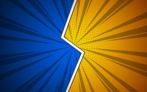 Flat versus comic style background. comic style background with lightning a.. イラスト素材