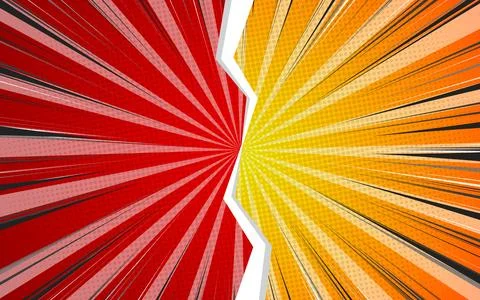 Flat versus comic style background. Stock Illustration