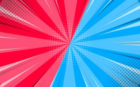 Flat versus comic style background. Stock Illustration