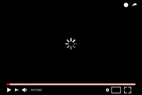 Flat video player interface Stock Illustration