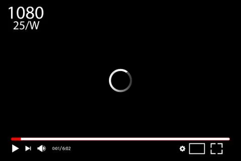 Flat video player interface Stock Illustration