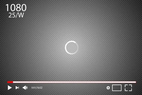 Flat video player interface Stock-Illustration