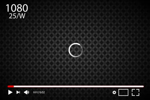 Flat video player interface Stock Illustration