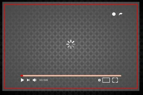 Flat video player interface Stock Illustration