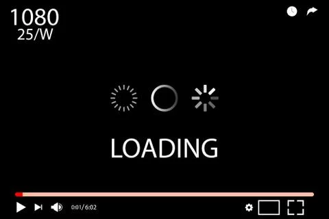Flat video player interface Stock Illustration