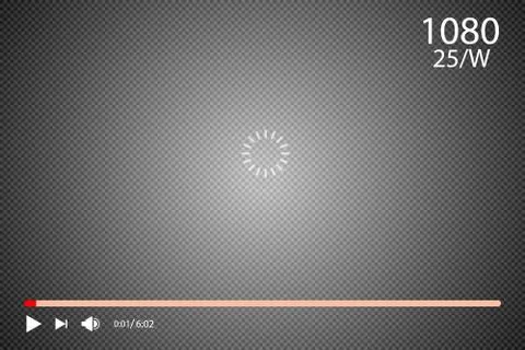 Flat video player interface Stock Illustration