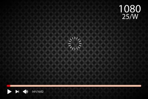 Flat video player interface Stock Illustration