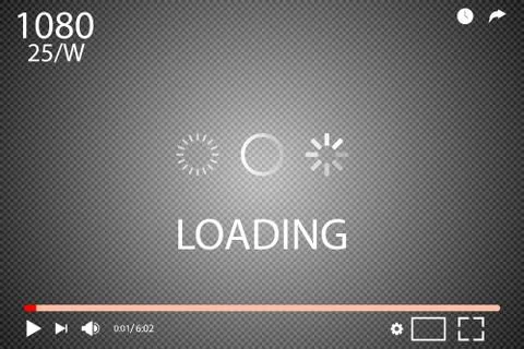 Flat video player interface Stock Illustration