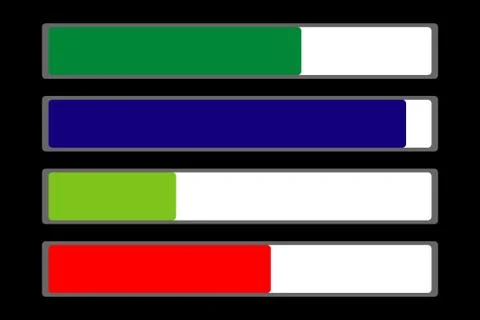 Flat video player interface Stock Illustration