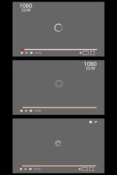 Flat video player interface Stock Illustration