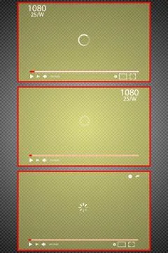 Flat video player interface Stock Illustration