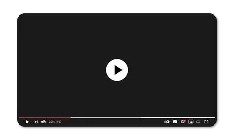 Flat video player template. The layout of the video player Stock Illustration