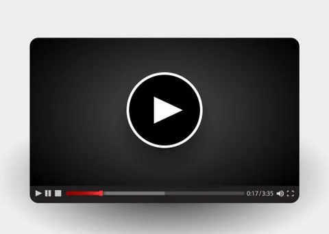 Flat video player template for web and mobile apps. Stockillustratie
