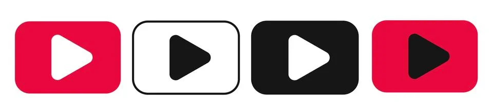 Flat video player template for web and mobile apps. Stock Illustration