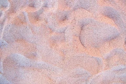 Flat view of clean yellow sand surface covering seaside beach. Sandy texture 写真素材